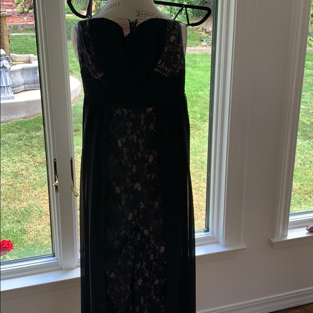 Black strapless jumpsuit